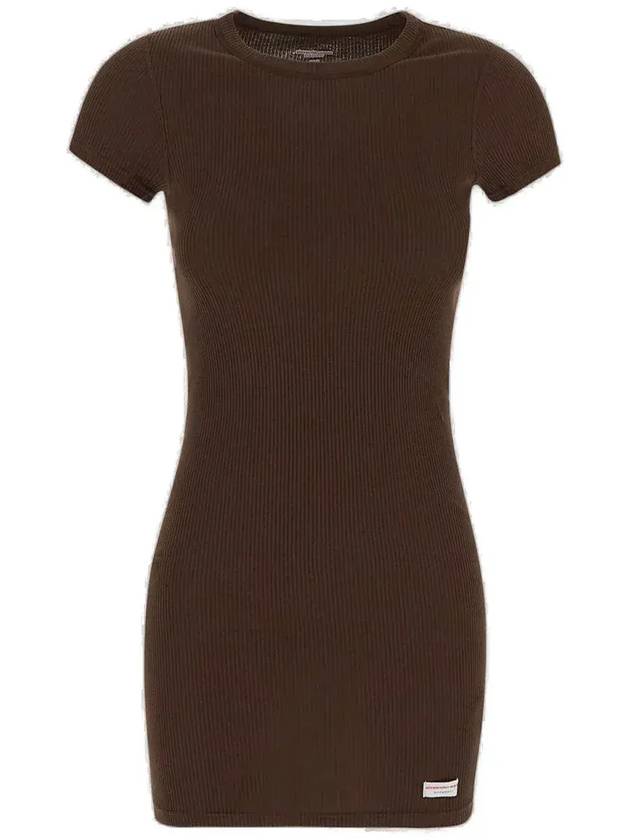 Alexander Wang 로고 패치 골지 드레스 8CC1246645_207B