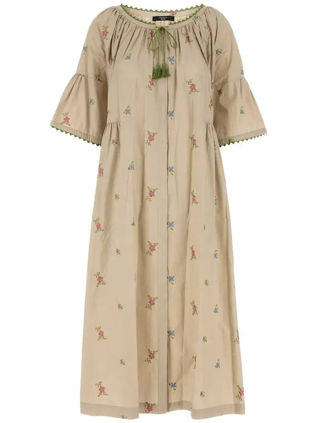 위켄드 맥스 마라 타소 플로럴 패턴 크루넥 드레스 2425226131600_002