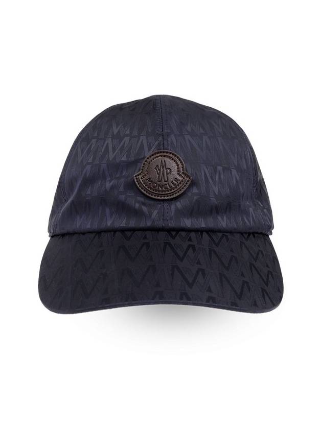 몽클레르 로고 패치 볼캡 네이비