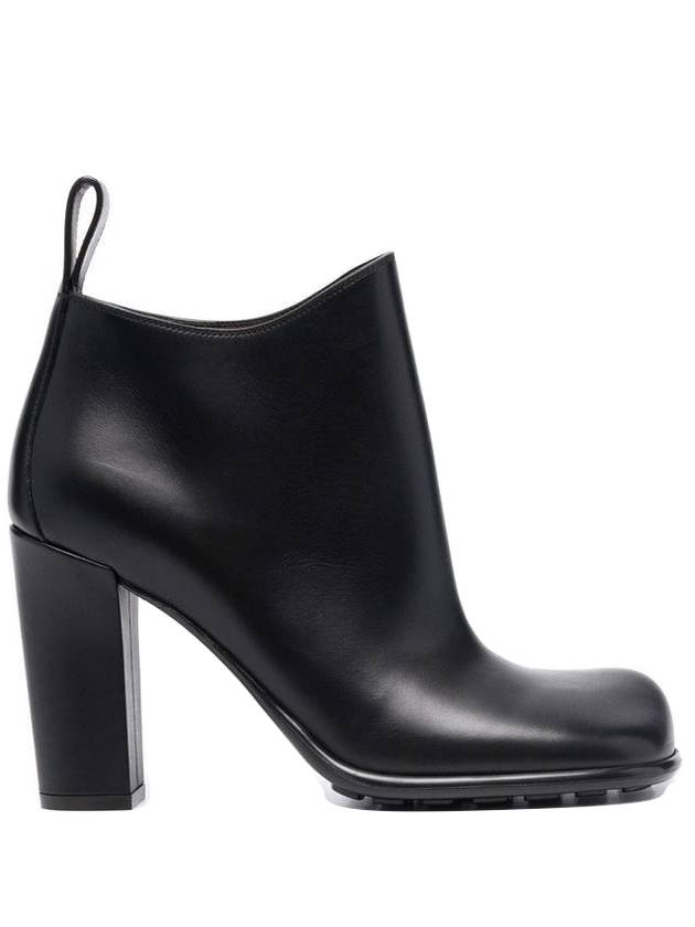 보테가베네타 여성 스톰 레더 앵클 부츠 블랙