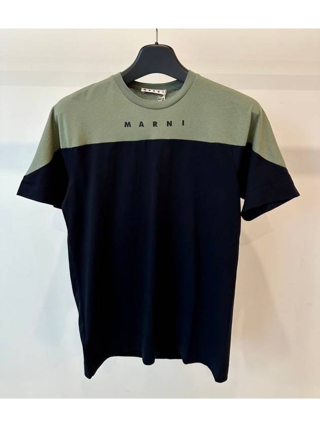 24FW 마르니 키즈 티셔츠 M01225 M00L9 카키 블랙 14Y