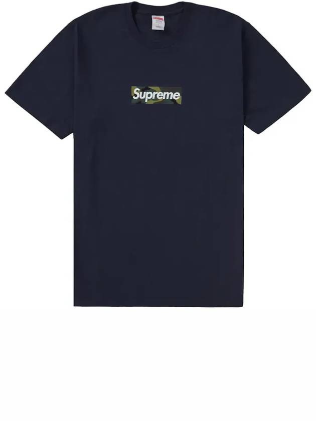 슈프림 박스 로고 티 FW23 네이비