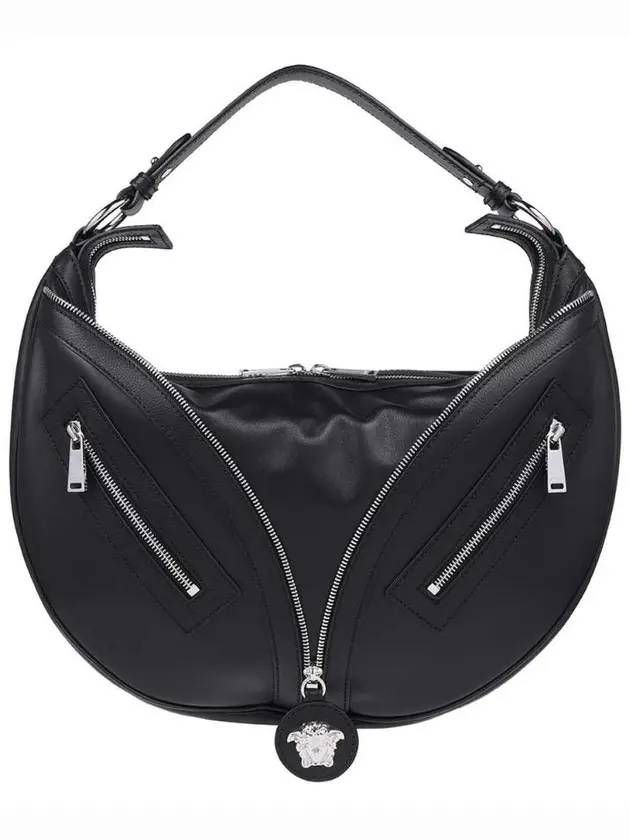 베르사체 리피트 호보 숄더 백 블랙