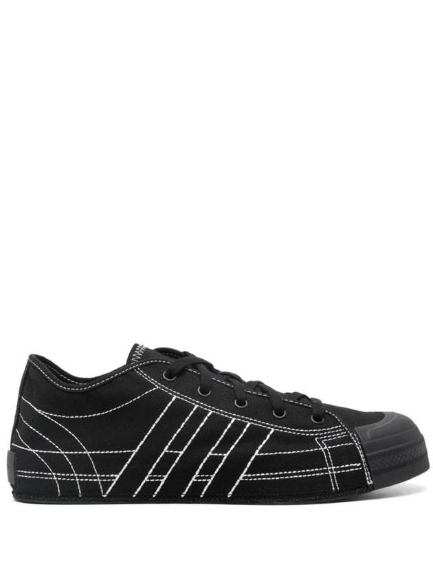 요지야마모토 남성 NIZZA LOW LEATHER SNEAKERS IF2041BLACK BLACK OWHITE