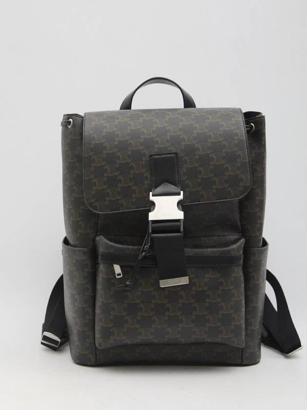CELINE 120812GL738SI Triomphe canvas backpack