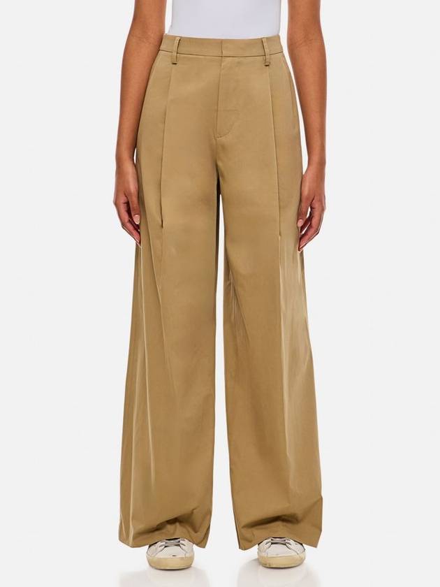 Frame Pleated Wide Leg Pant