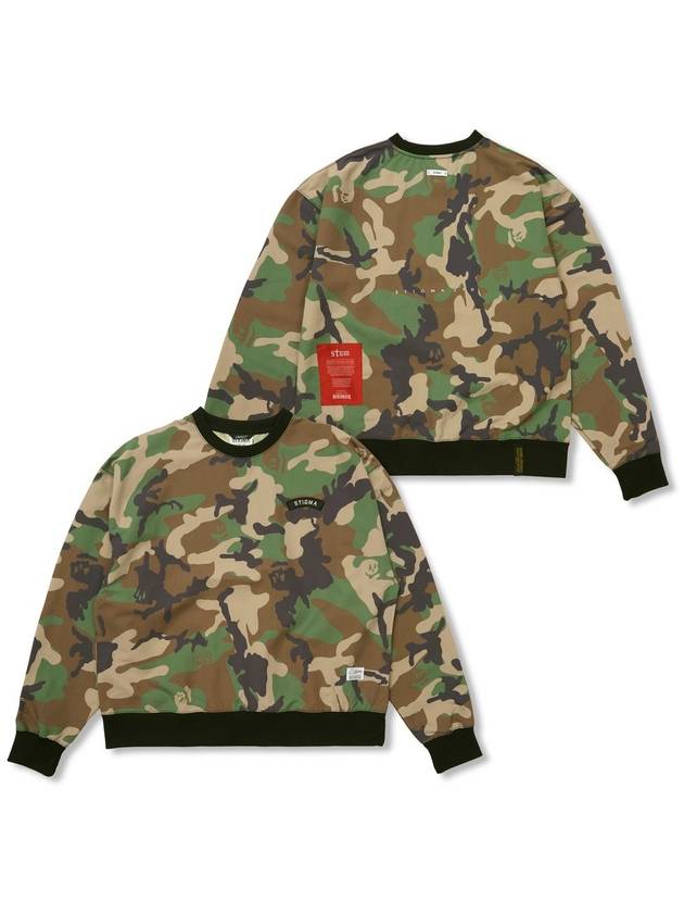 STIGMA Wind Breaker Oversized Crewneck Camouflage