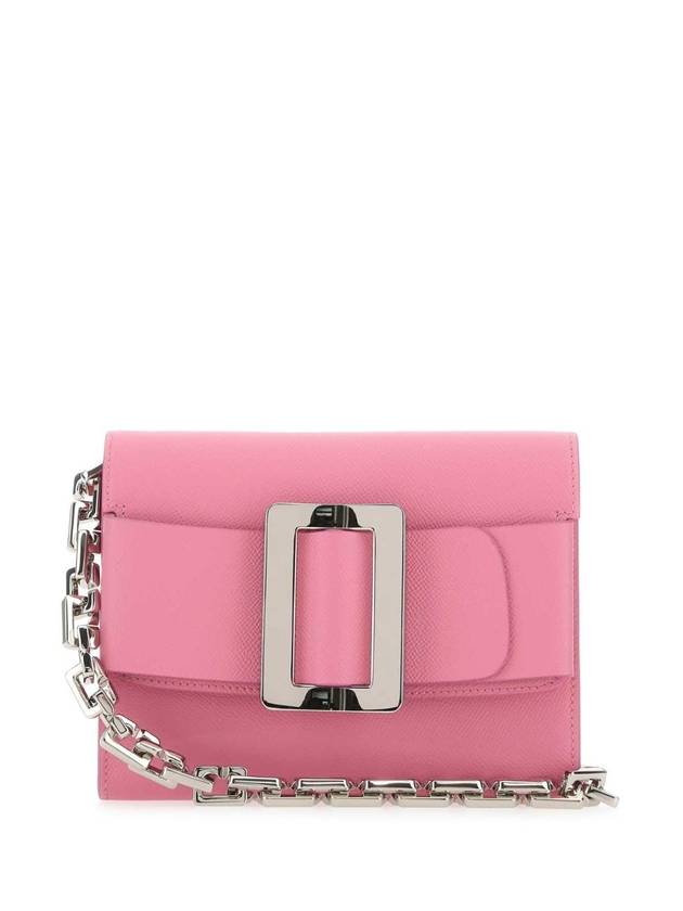 BOYY 핑크 가죽 버클 여행용 숄더백 BUCKLETRAVELCASEEPSOM BUBGUM