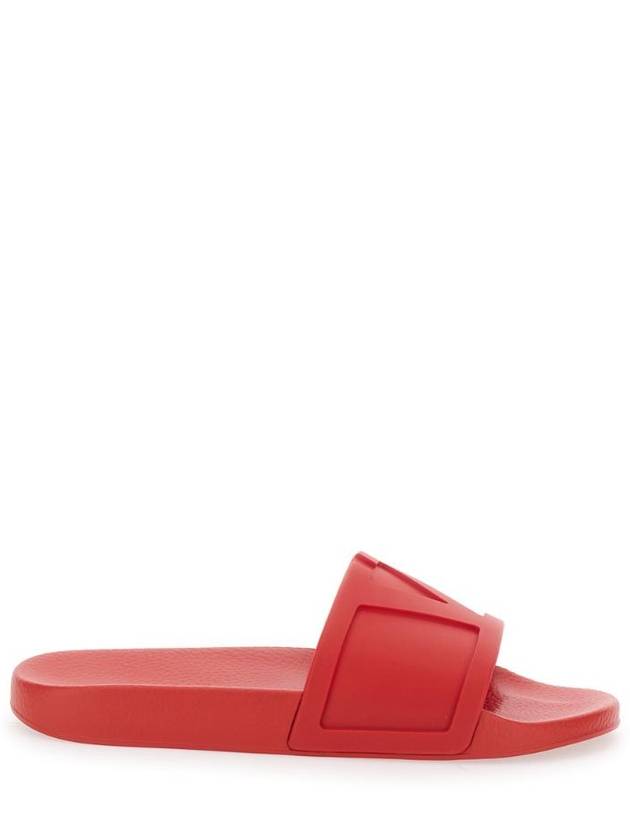 발렌티노 가라바니 Red Sandals with Open Toe and Embossed Logo in Rubber Man 6Y2S0J93MYCRDU
