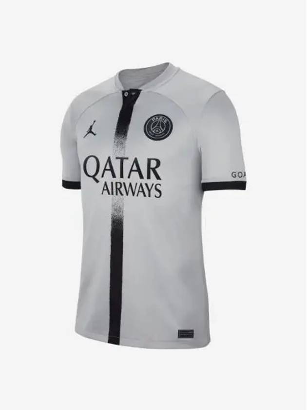 조던 x 파리 생제르맹 2022 23 드라이핏 스타디움 어웨이 저지 라이트 스모크 그레이 논 마킹 버전 Jordan x Paris Saint Germain 2022 23 Dri Fit Stadium Away Jersey Light Smoke Grey Non Marking Ver.