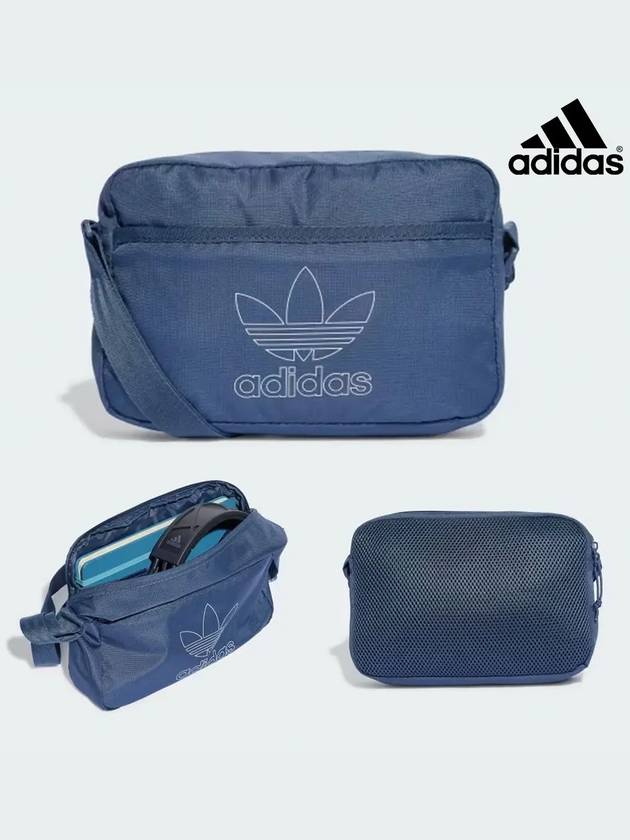 아디다스 가방 트레포일 여행용 스몰 스트랩백 블루