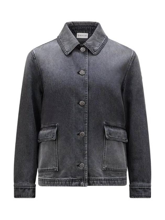 몽클레르 데님 셔츠 자켓 그레이 24FW J2 093 2F00012 597ZH 980
