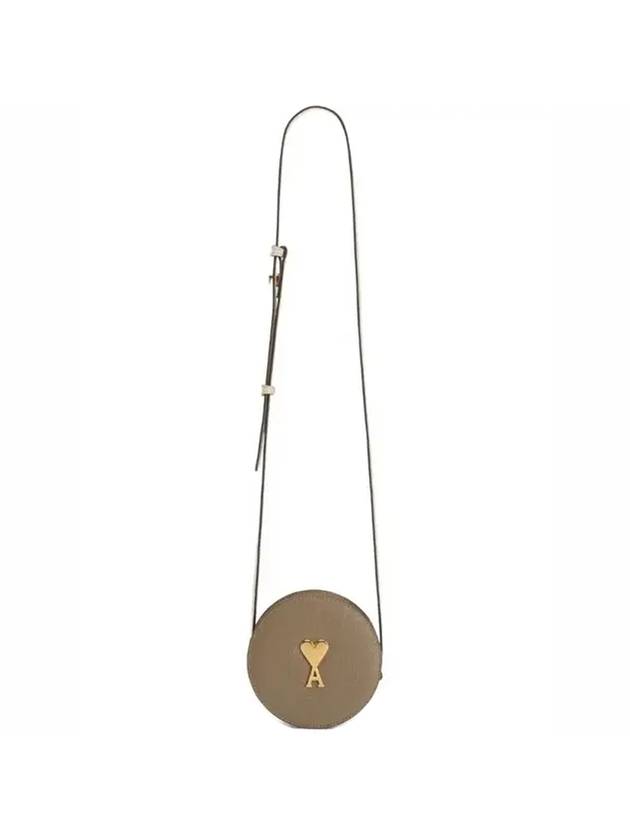 아미 파리 라운드 파리 파리 크로스 백 브라운