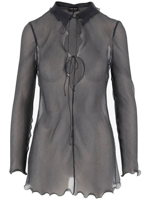 조르지오 아르마니 세미 쉬어 롱슬리브 셔츠 GW000817TE13823U_8113