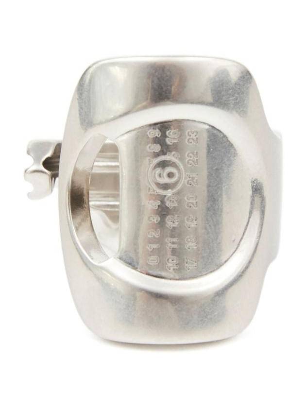 메종마르지엘라 인그레이빙 넘버 컷아웃 반지 실버