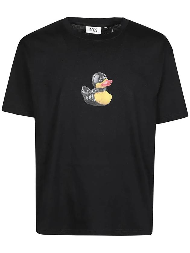 GCDS 덕 오버사이즈 티셔츠 A2CM2306JE7_BLACK