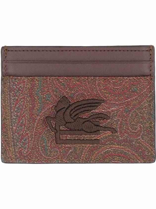 Etro 페이즐리 자카드 카드 홀더