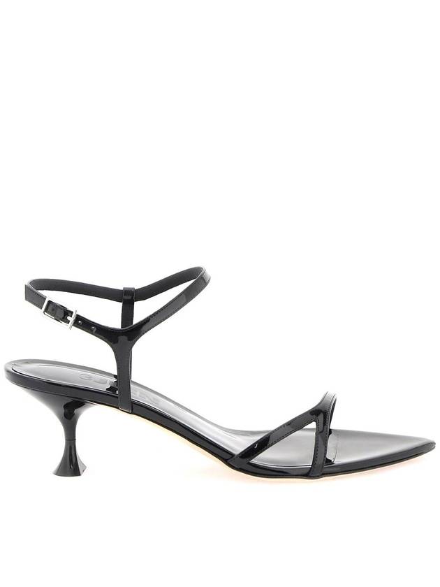Coral Patent Leather Sandals.