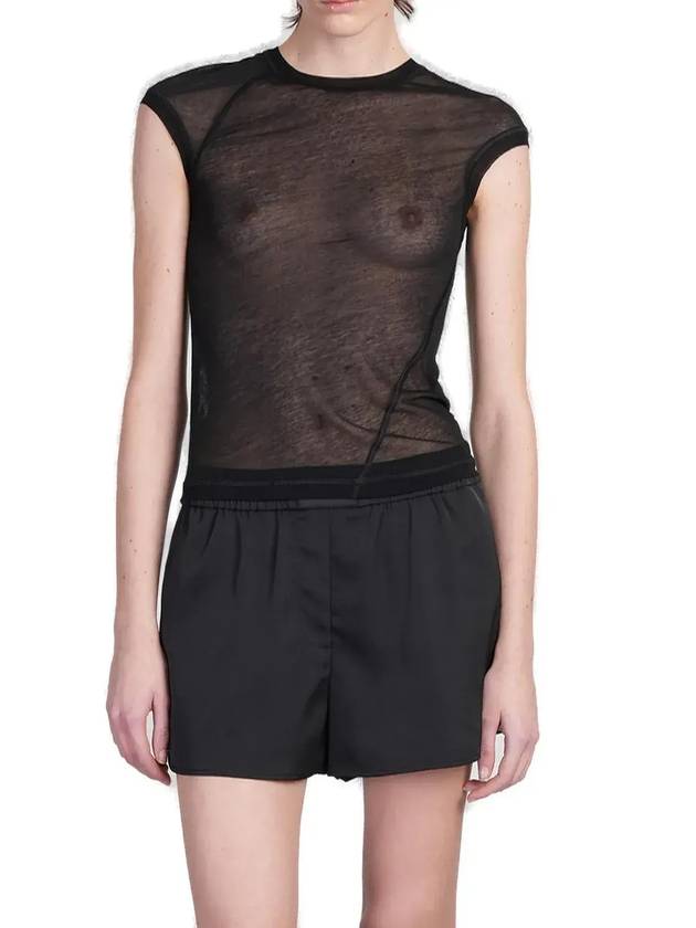 Helmut Lang 트위스트 티셔츠 P01HW505_001BLACK