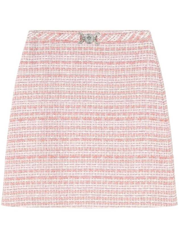 베르사체 메두사 헤드 장식 트위드 스커트 10157151A11546