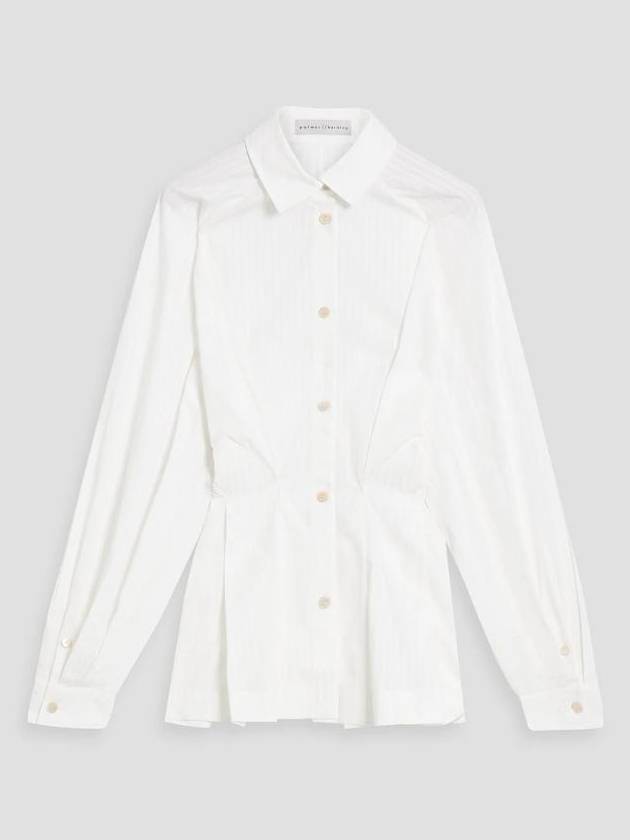 NB07 팔머하딩 여성 셔츠 Precision striped cotton poplin peplum shirt