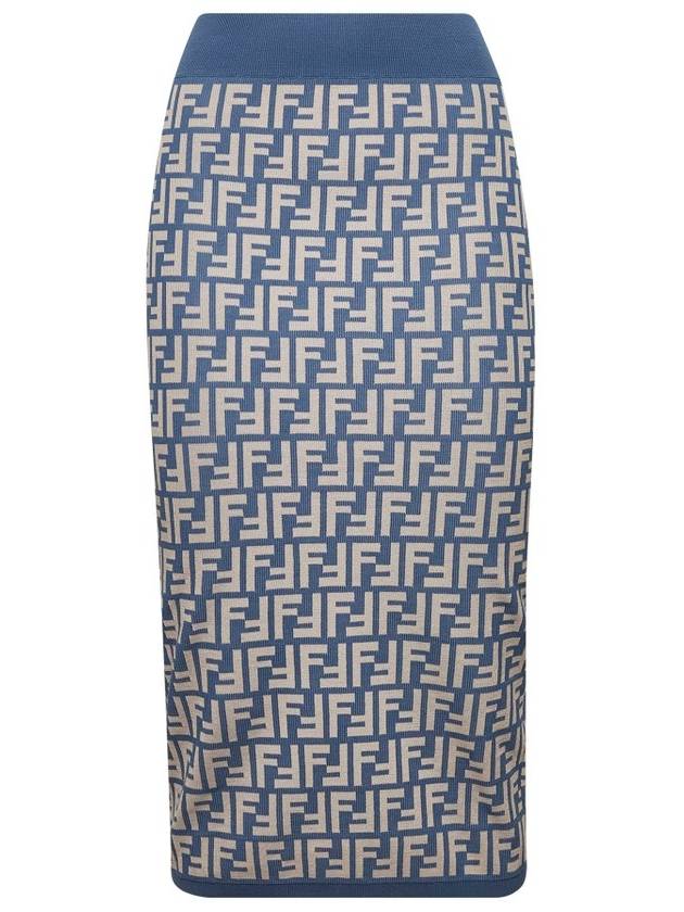 펜디 FF 자카드 미디 스커트