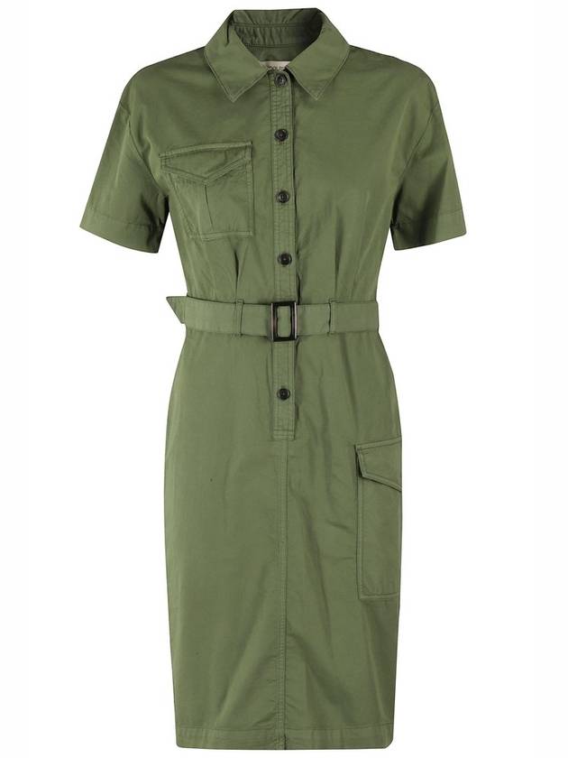 울리치 버튼 디테일 벨트 드레스