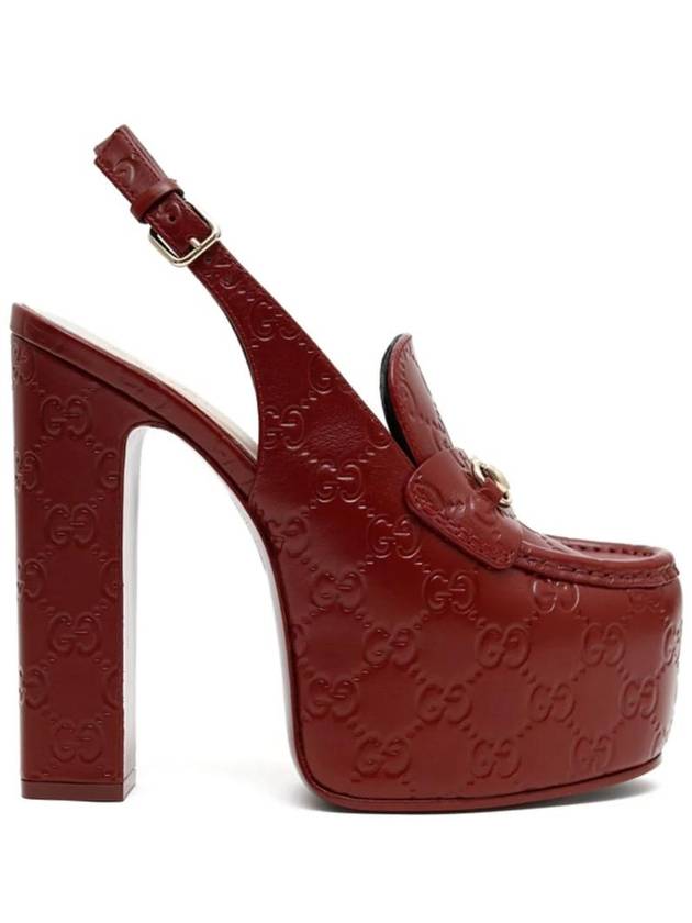 구찌 홀스빗 145mm 슬링백 힐 레드