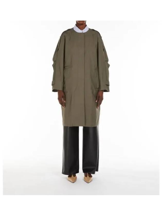 25SS 막스마라 JASMINE 자스민 코튼 미디 트렌치 코트 016 클레이