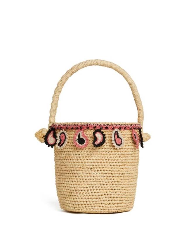 알라누이 여성 PAISLEY RAFFIA BUCKET BAG LWMY002R24MAT0026184