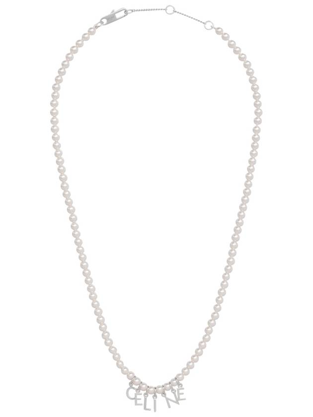 셀린느 모노크롬 네클리스 글래스 펄 브래스 로듐 피니쉬 460JK6BPE 01IS