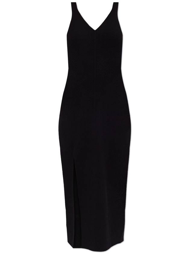 Lacoste Ribbed Dress With Straps  Women's  Black