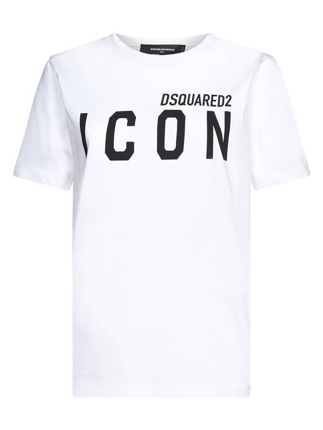 디스퀘어드2 아이콘 로고 반팔 티셔츠 화이트