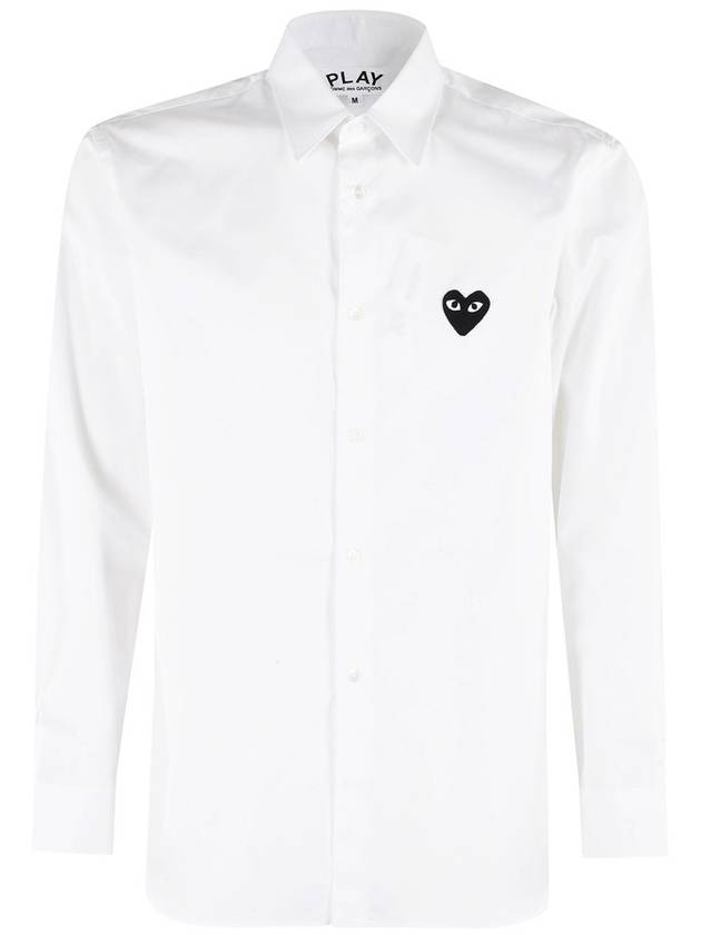 Comme des Garcons Play 로고 패치 셔츠
