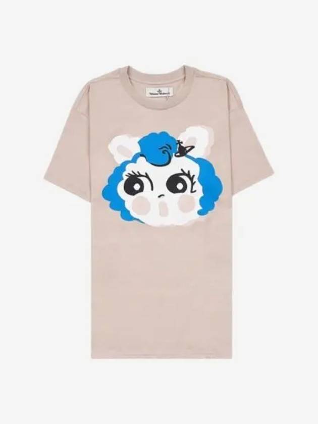W 비비안 웨스트우드 몰리 클래식 티셔츠 베이지 W Vivienne Westwood Molly Classic T Shirt Beige