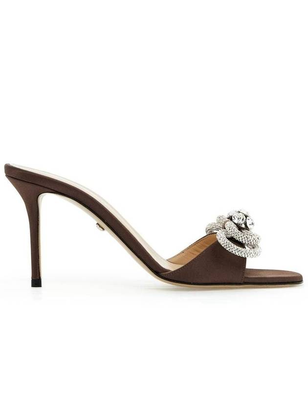 Mules With Crystal Studded Double Bow