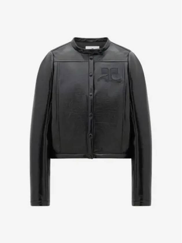 W 꾸레쥬 아이코닉 바이닐 자켓 블랙 W Courreges Iconic Vinyl Jacket Black