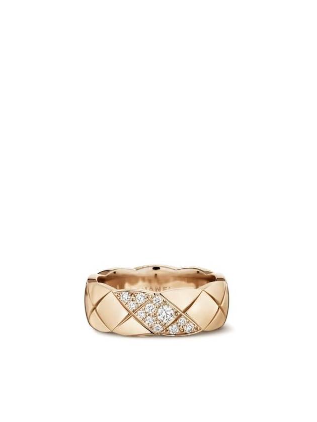 샤넬 COCO CRUSH 링18K 베이지 골드 다이아몬드 J13162