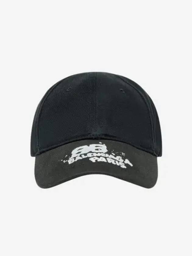 W 발렌시아가 핸드 드로운 BB 아이콘 캡 블랙 W Balenciaga Hand Drawn BB Icon Cap Black