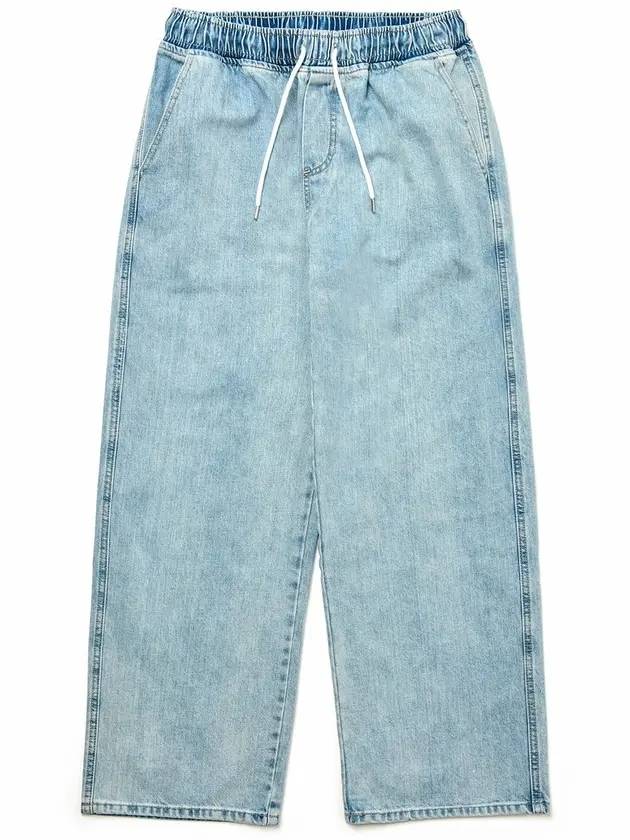 씨웨어 바이 더 지니어스 밴딩 와이드 데님 팬츠 라이트 블루