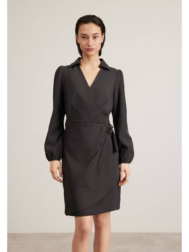 FAUX WRAP DRESS WITH COLLAR 칵테일 드레스 파티 드레스 FAUX WRAP DRESS WITH COLLAR Cocktail dress Party dress