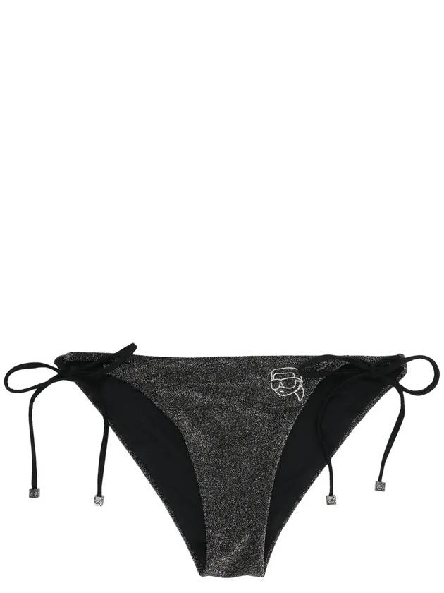Karl Lagerfeld Ikonik 로고 자수 타이 비키니 하의 230W2227_919