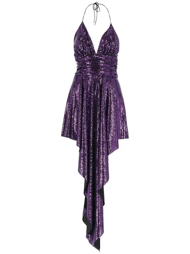 Alexandre Vauthier 시퀸 장식 홀터넥 백리스 드레스 232DR19281703_CYCLAMEN