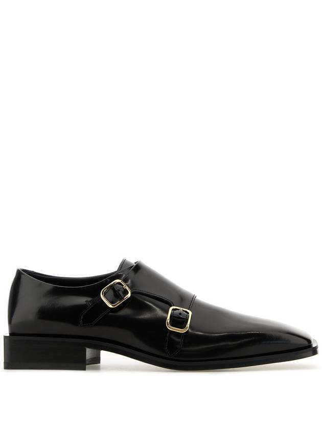 Ferragamo - Black leather Caracas monk strap shoes
