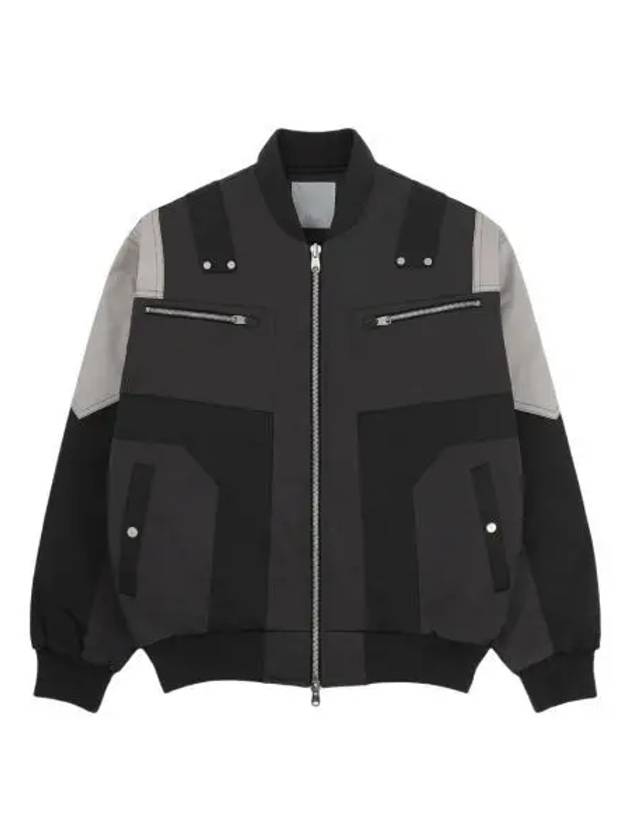 언더마이카 와니 카메 멀티 블록 포켓 터틀 봄버 드리프트우드 22FW Undermycar Wani Kame Multi Block Pocket Turtle Bomber Driftwood 22FW