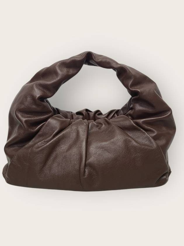보테가베네타 바크 브라운 레더 셔링 호보 숄더백