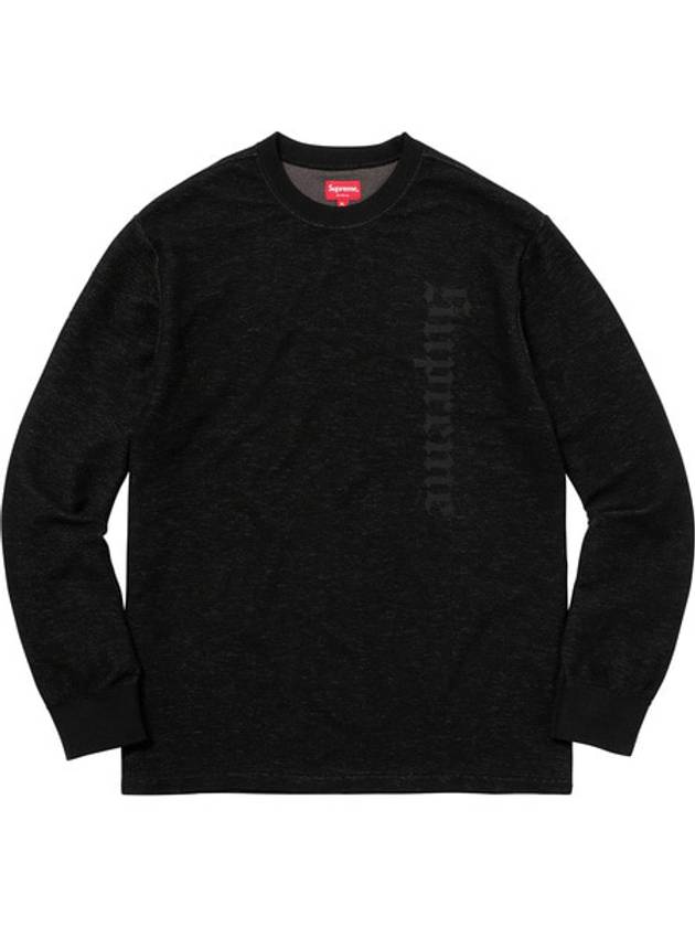 17FW 슈프림 리버스 테리 롱슬리브 티 블랙 Supreme Reverse Terry L/S Top Black