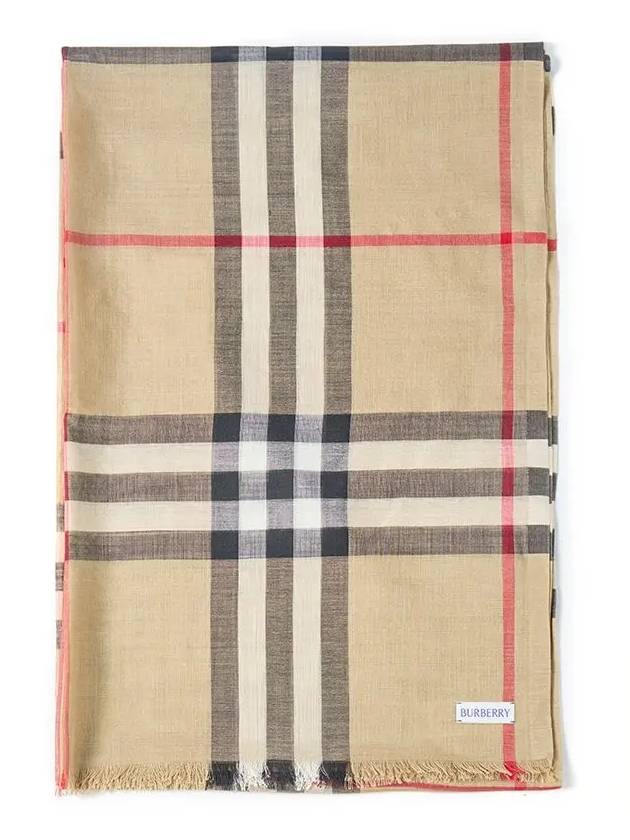 버버리 8059280 A7026 컨트라스트 체크 캐시미어 프린지 머플러