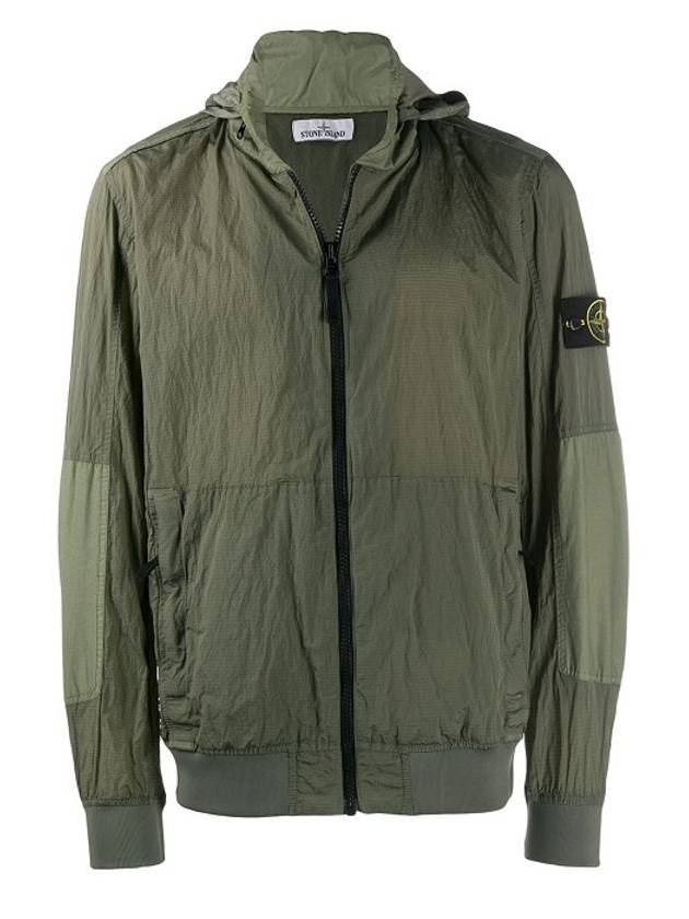 스톤아일랜드 나일론메탈 후드 트랙자켓 그린