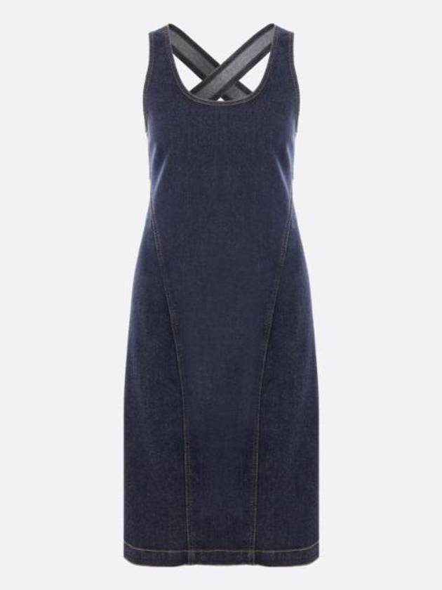 N26 알라이아 여성 드레스 Sculpt denim sleeveless dress